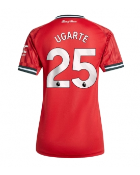 Manchester United Manuel Ugarte #25 Maglia Gara Casa Repliche 2025-26 Donna Maniche Corte
